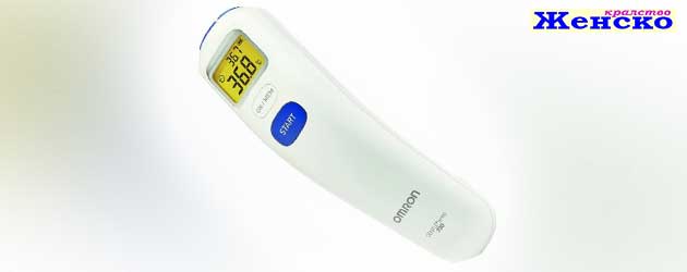 безконтактен термометър за бебе 01 Omron